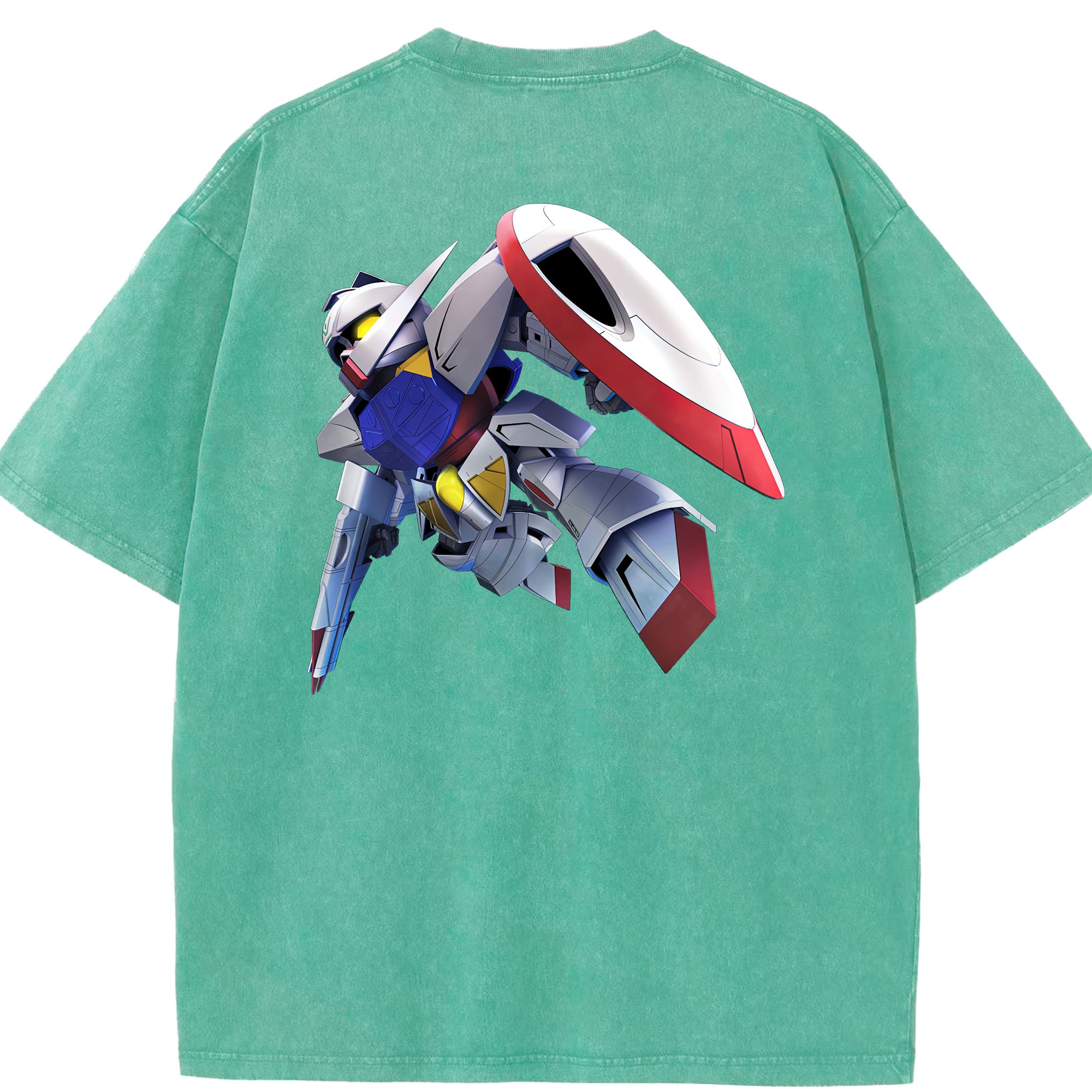 （画像用） 機動戦士ガンダム Mobile Suit Gundam 綿100% ヴィンテージ風 半袖Tシャツ（背面プリント）